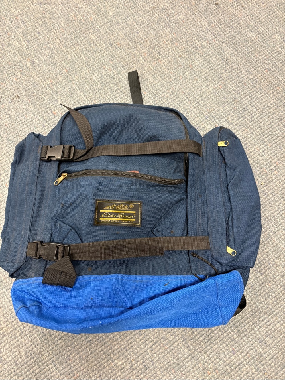 Eddie Bauer Navy and Bright Blue Two-Tone Men's Backpack